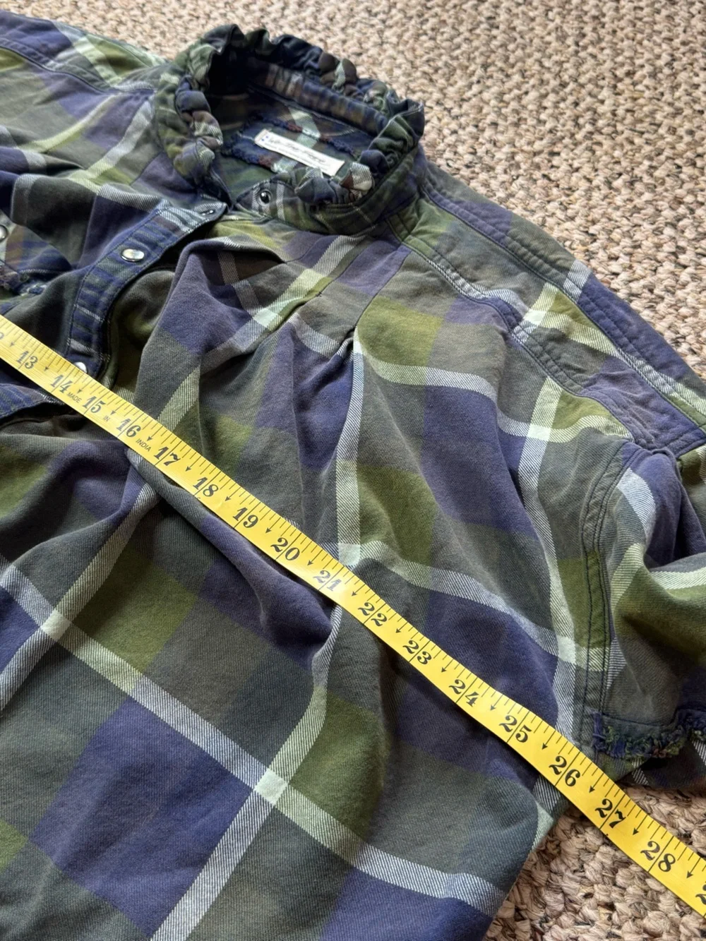 Free People We The Free Emily Plaid Top size M
